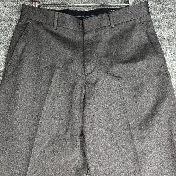 Banana Republic Pants Mens 33 Wool Trouser Pockets Flat Front Zip Fly Dress Pant - Picture 3 of 8